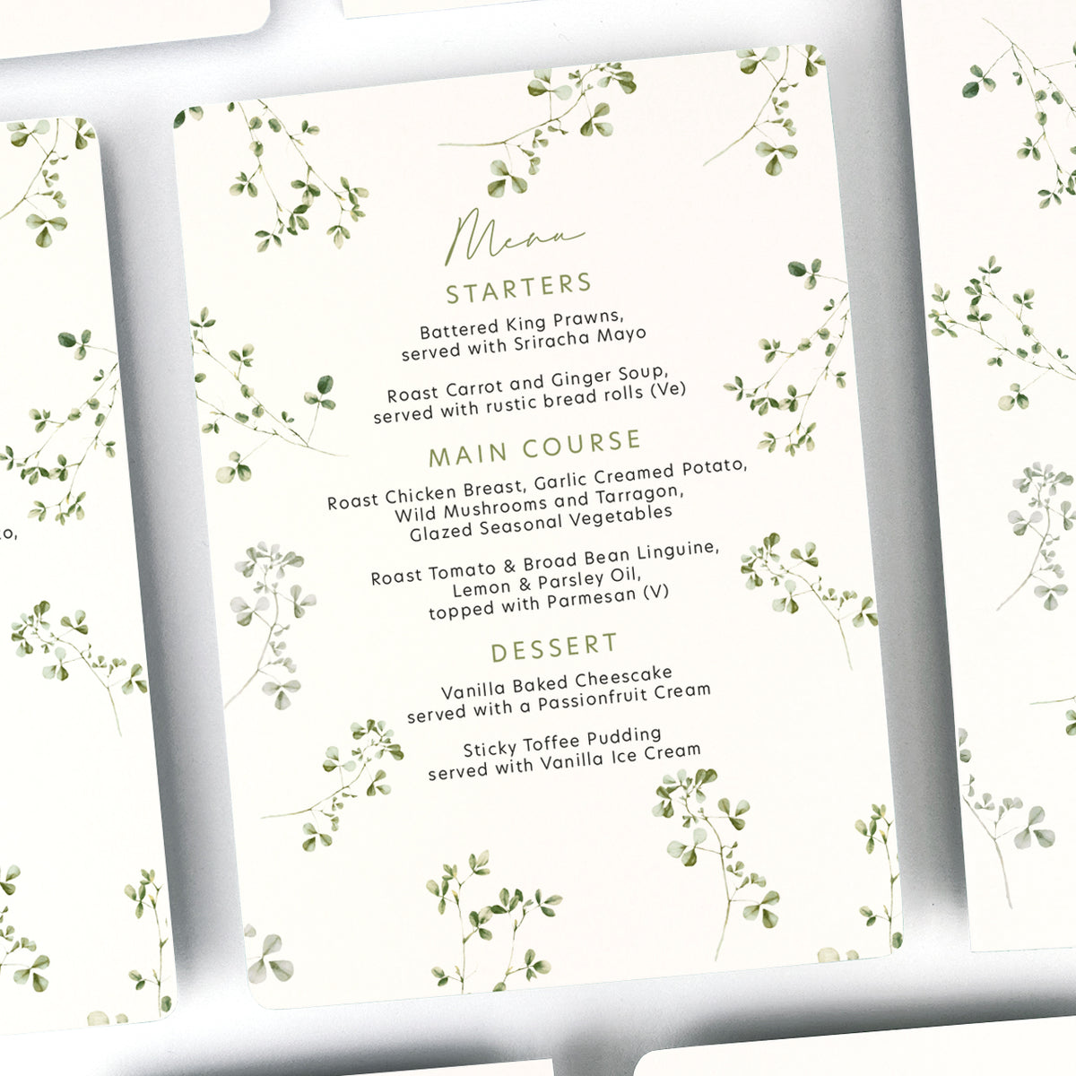 Sheridan Menu