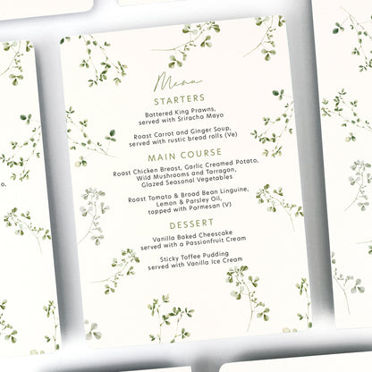 Sheridan Menu