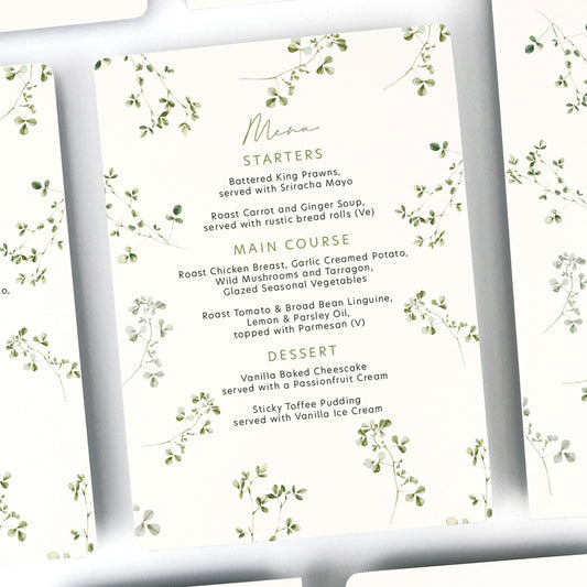 Sheridan Menu