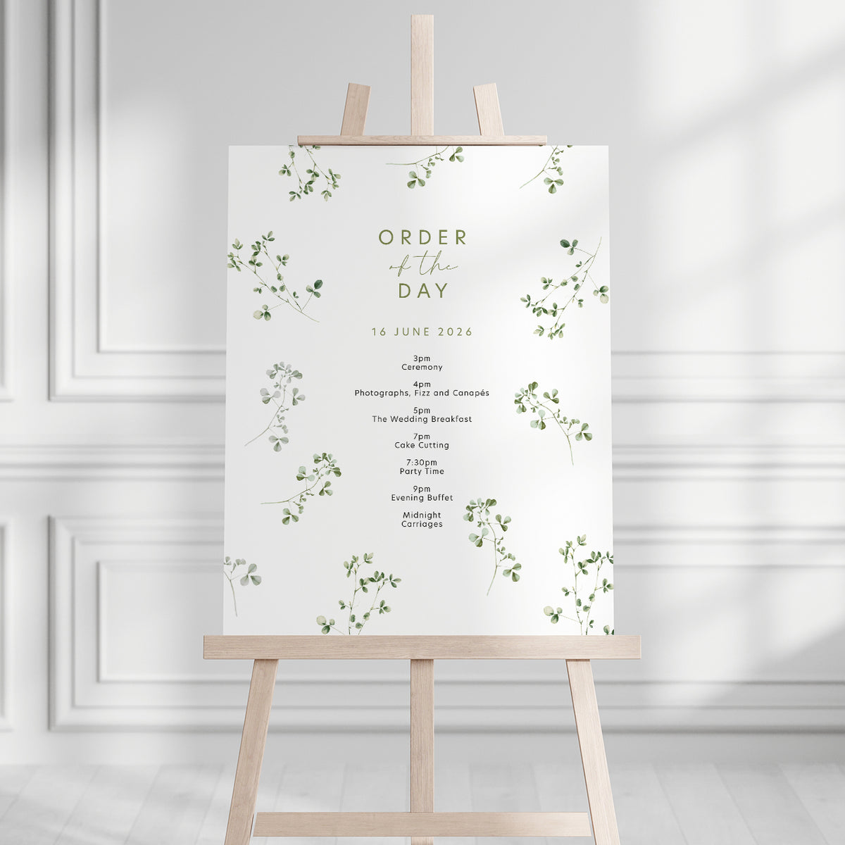 Sheridan Order of the Day Sign