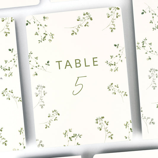 Sheridan Table Name / Number