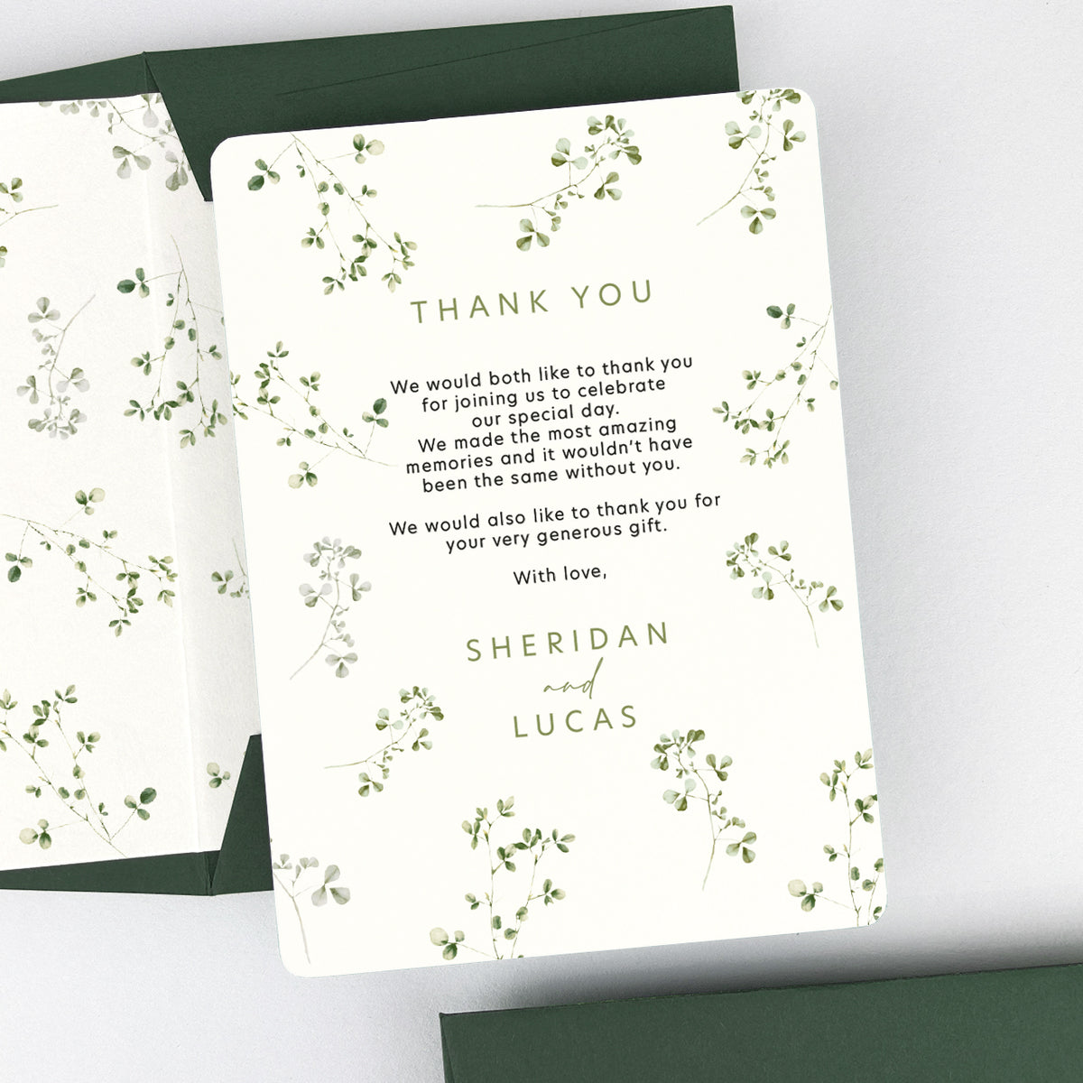 Sheridan Thank You Card