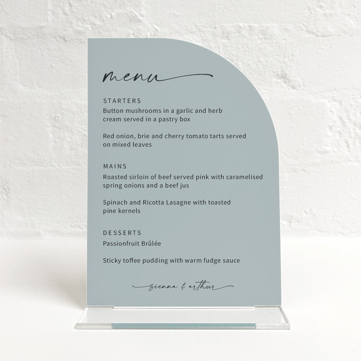 Sienna Matching Small Table Sign