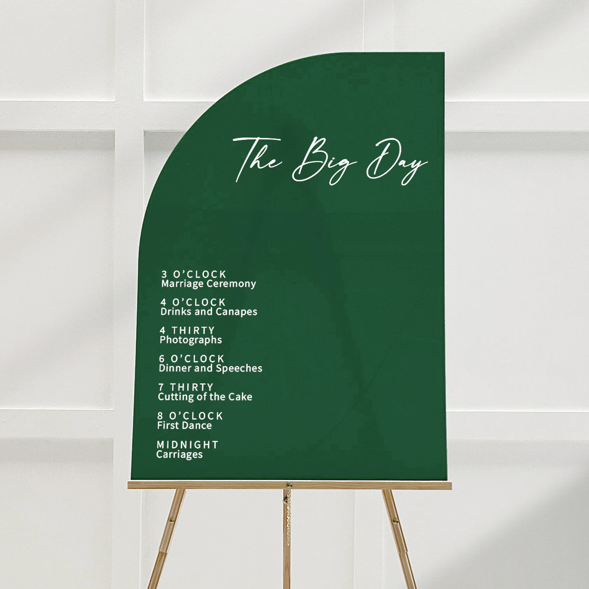 Sienna Order of the Day Sign