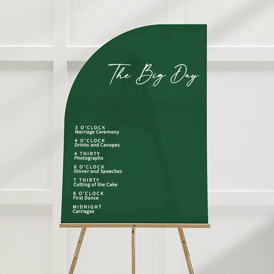 Sienna Order of the Day Sign