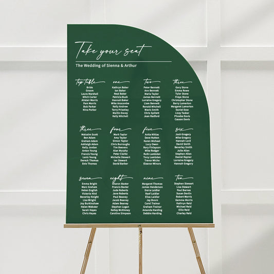 Sienna Seating Plan