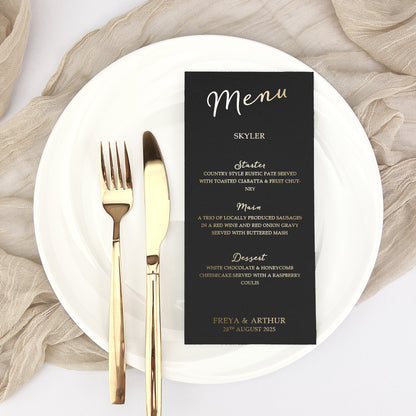 Skyler Personalised Guest Menu