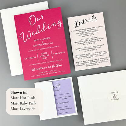 Skyler Wedding Invitation - Pinks
