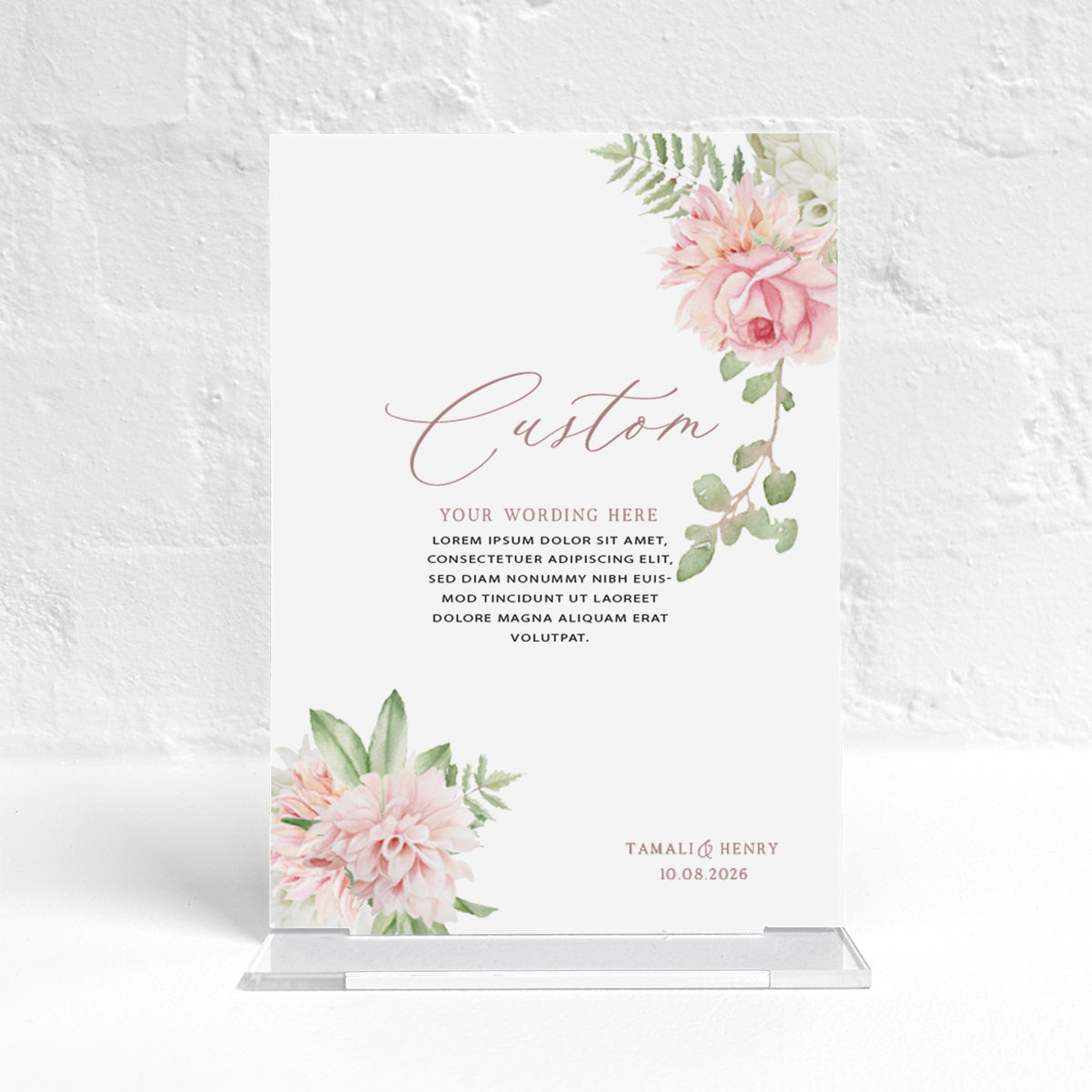 Tamali Matching Small Table Sign