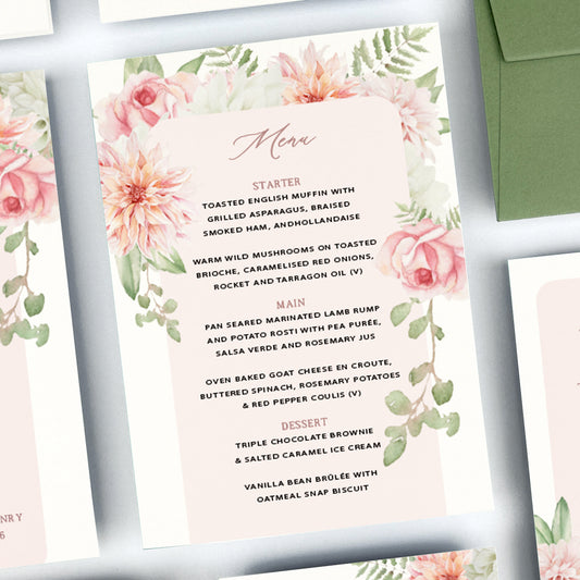 Tamali Menu
