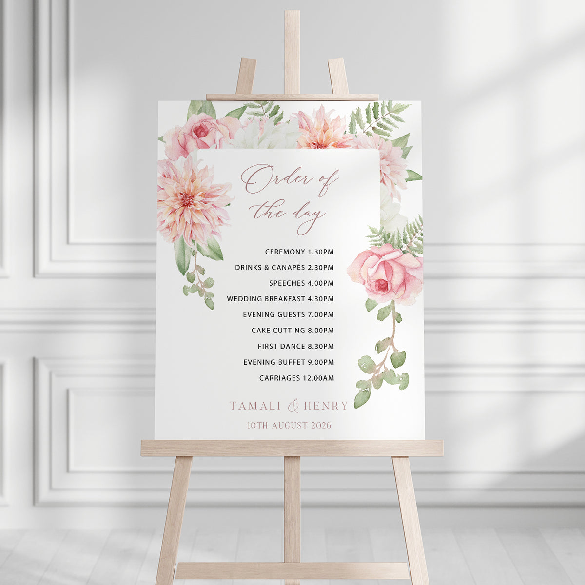 Tamali Order of the Day Sign