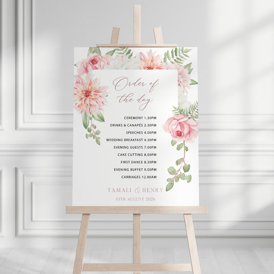 Tamali Order of the Day Sign