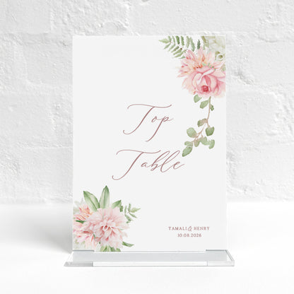 Tamali Matching Small Table Sign