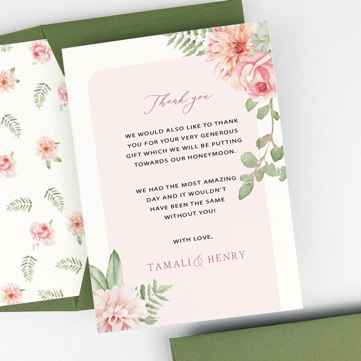 Tamali Thank You Card