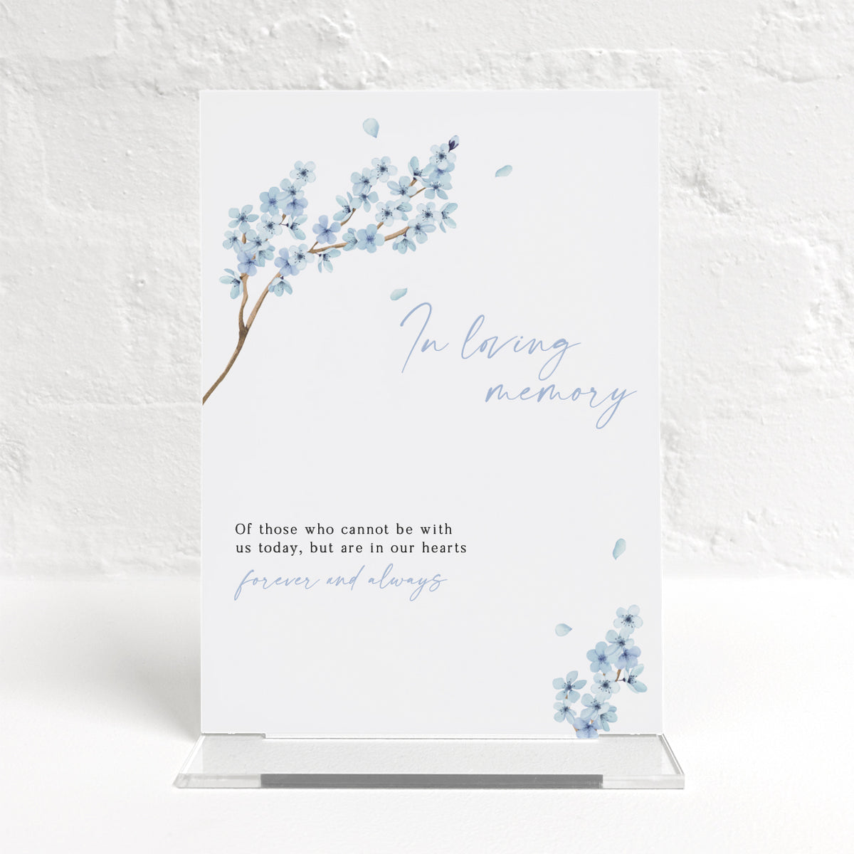 Valentina Blue Matching Small Table Sign