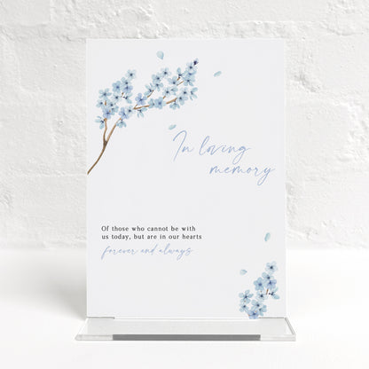Valentina Blue Matching Small Table Sign