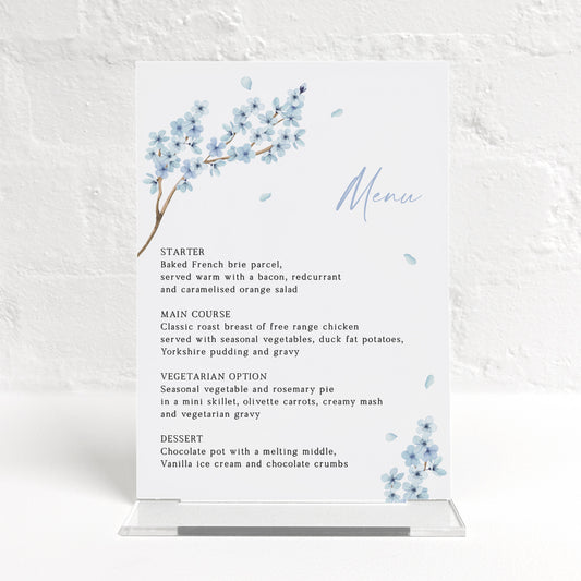 Valentina Blue Matching Small Table Sign
