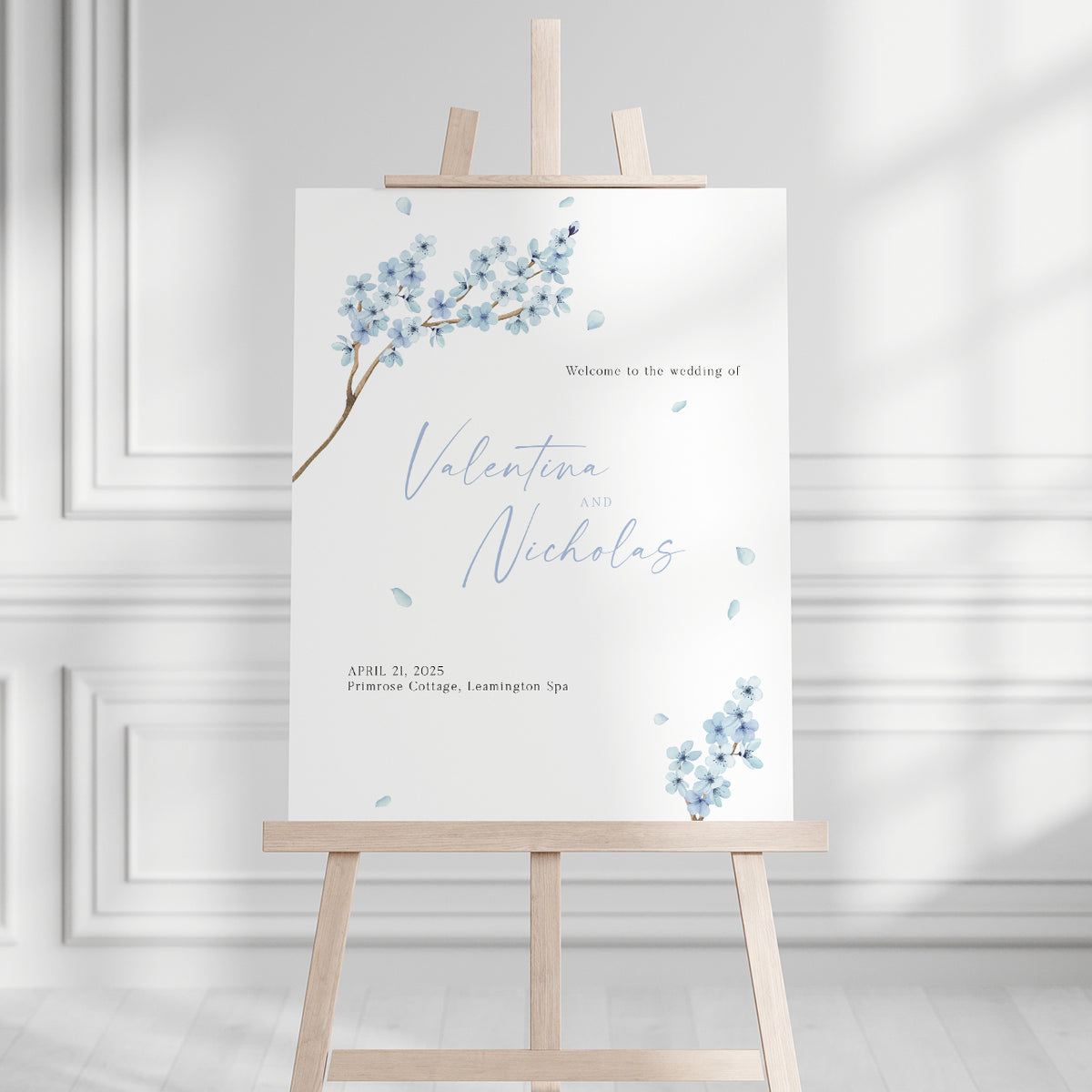 Valentina Blue Welcome Sign