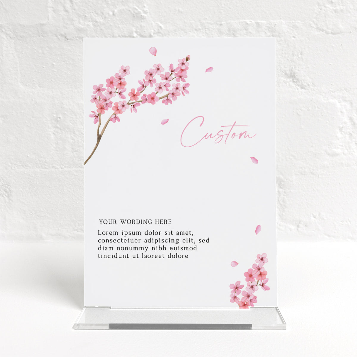 Valentina Pink Matching Small Table Sign