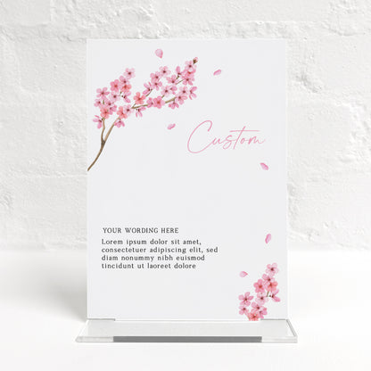 Valentina Pink Matching Small Table Sign