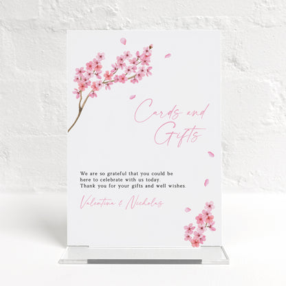 Valentina Pink Matching Small Table Sign