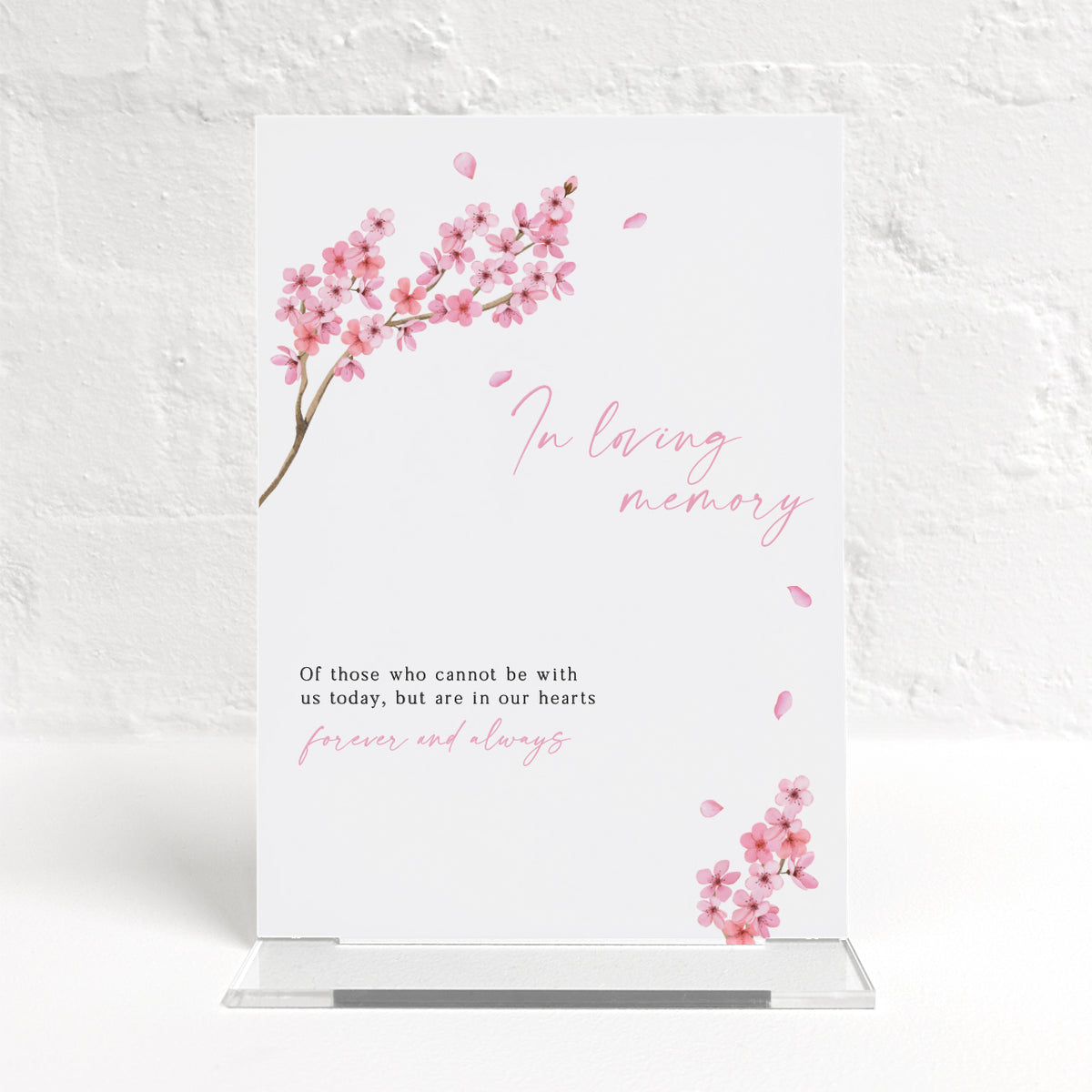 Valentina Pink Matching Small Table Sign