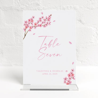 Valentina Pink Matching Small Table Sign