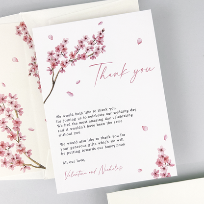 Valentina Pink Thank You Card