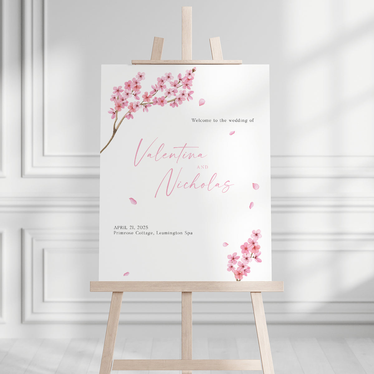 Valentina Pink Welcome Sign