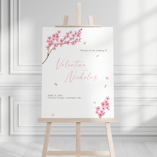 Valentina Pink Welcome Sign