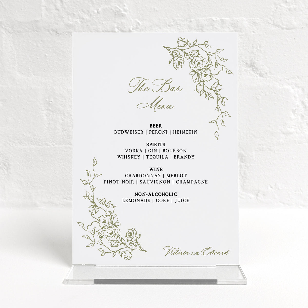 Victoria Matching Small Table Sign