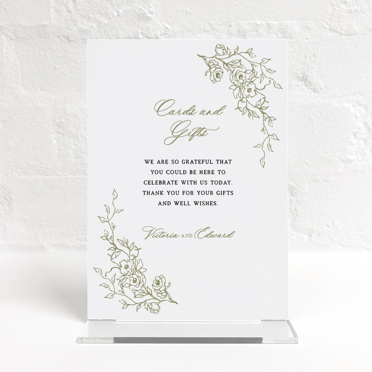 Victoria Matching Small Table Sign