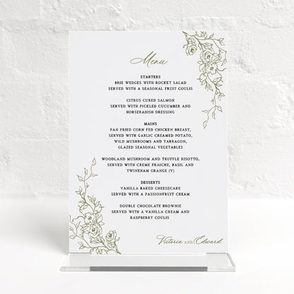 Victoria Matching Small Table Sign