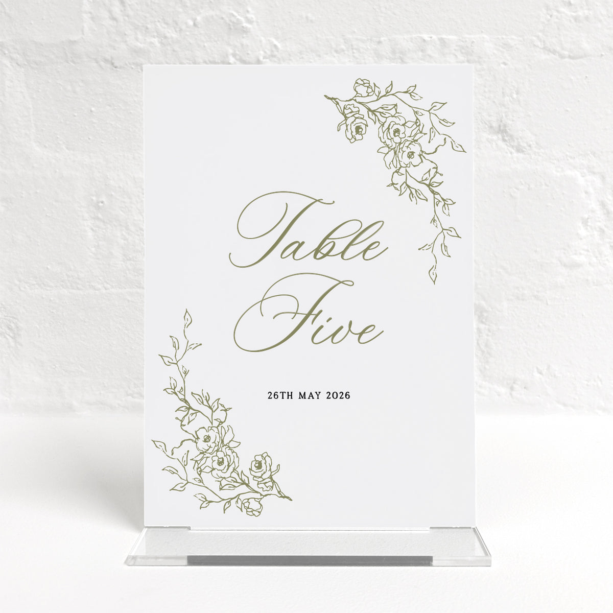 Victoria Matching Small Table Sign