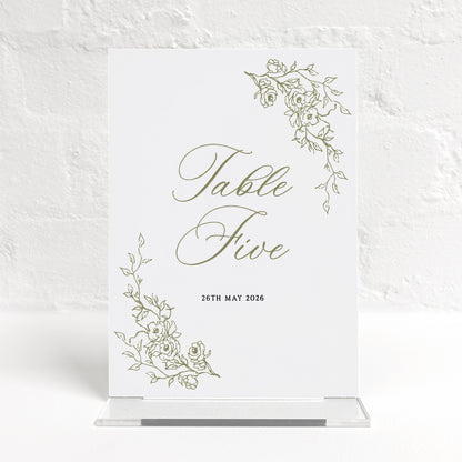 Victoria Matching Small Table Sign