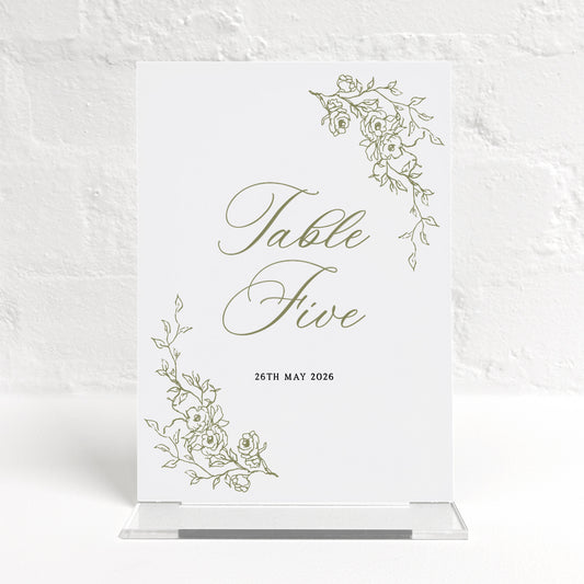 Victoria Matching Small Table Sign