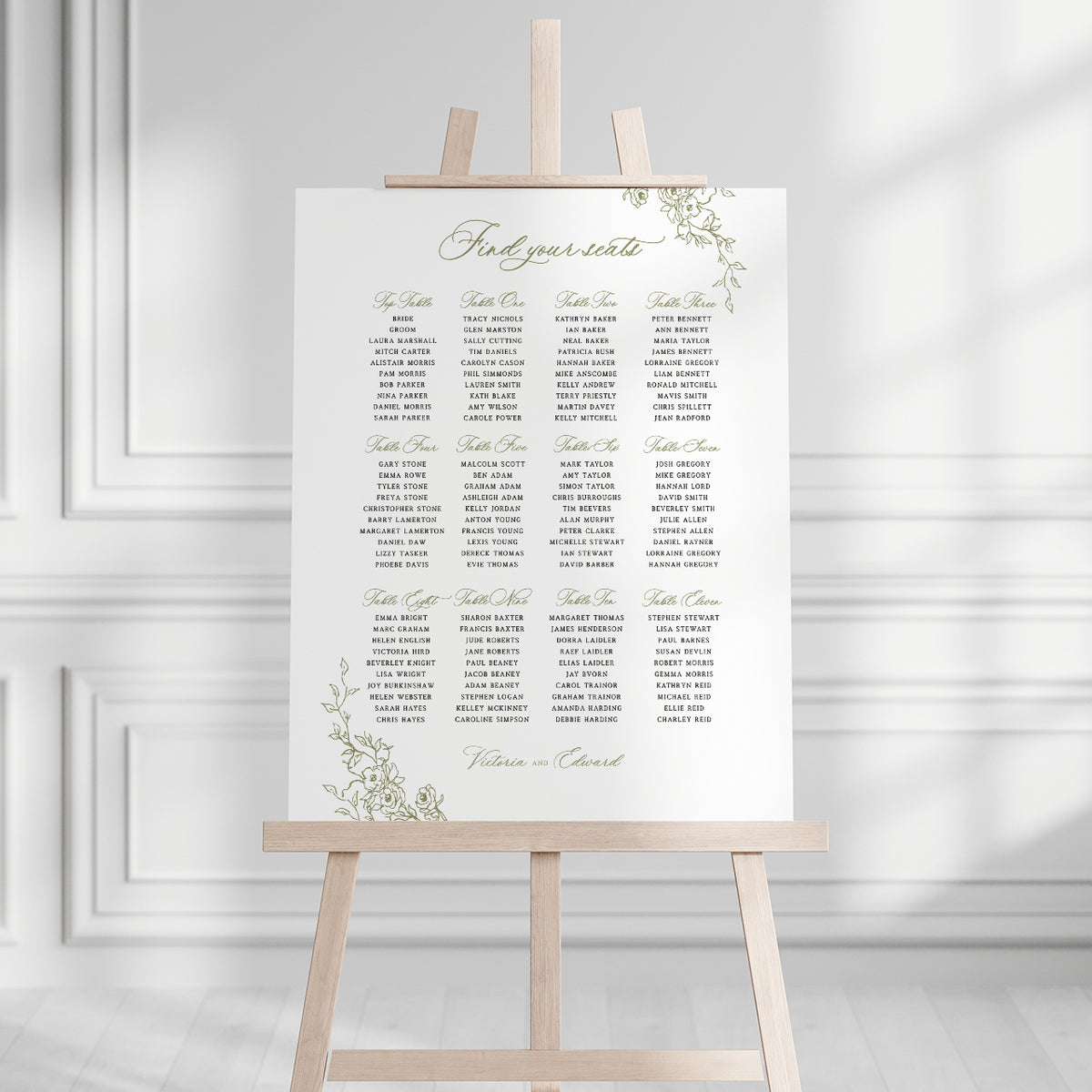 Victoria Seating Plan