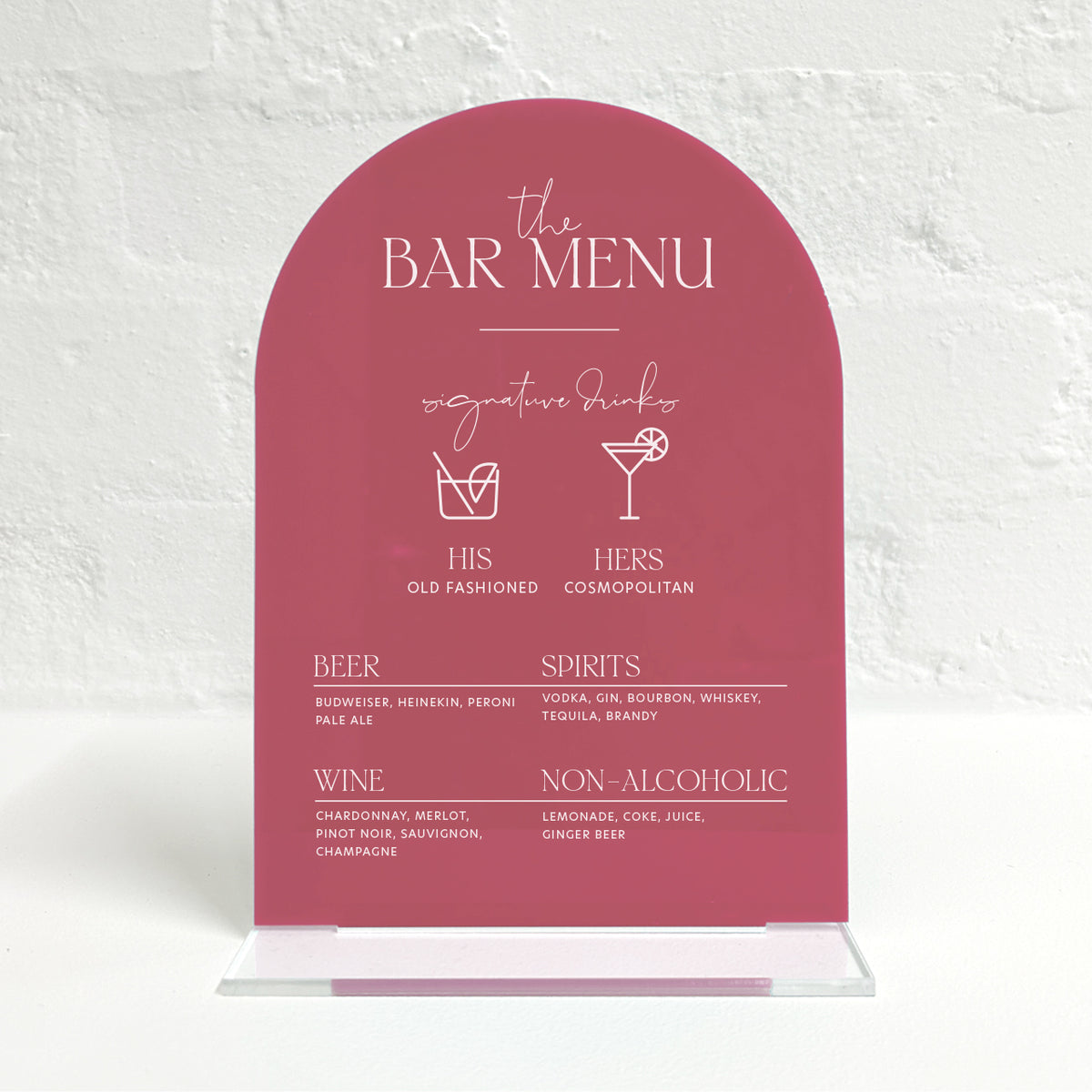 Violet Matching Small Table Sign
