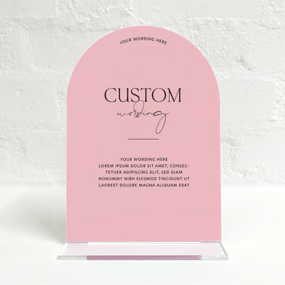Violet Matching Small Table Sign