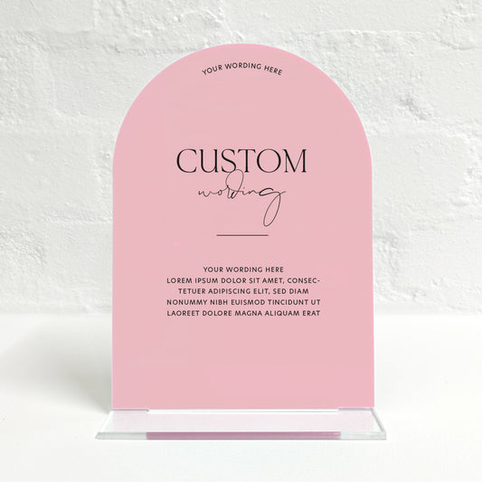 Violet Matching Small Table Sign