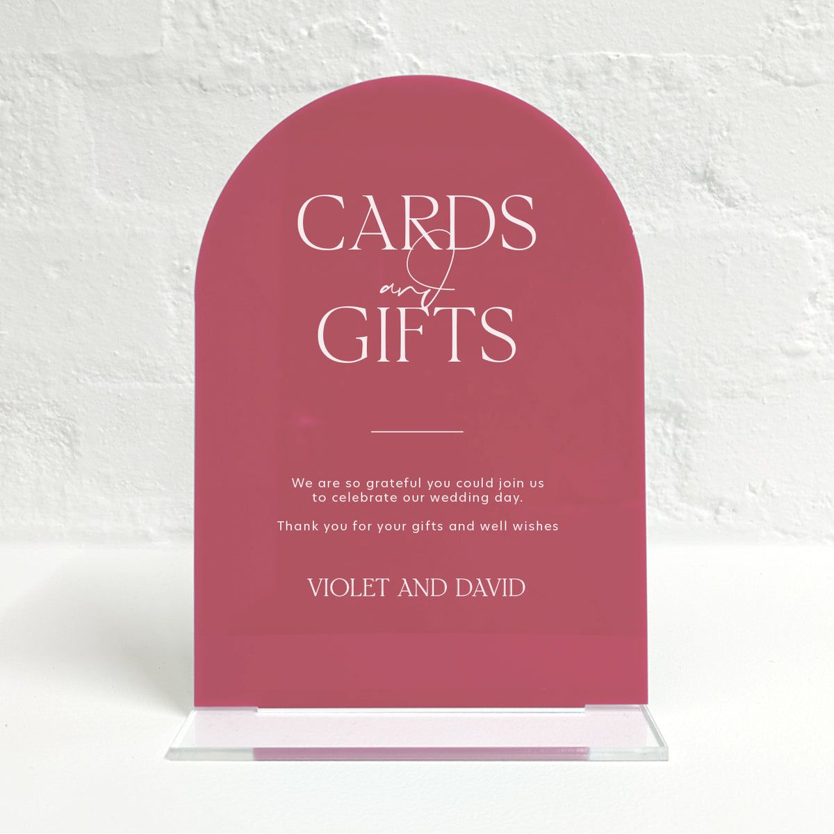 Violet Matching Small Table Sign