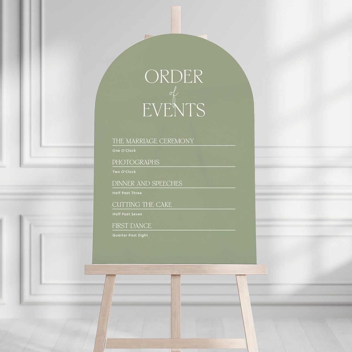Violet Order of the Day Sign
