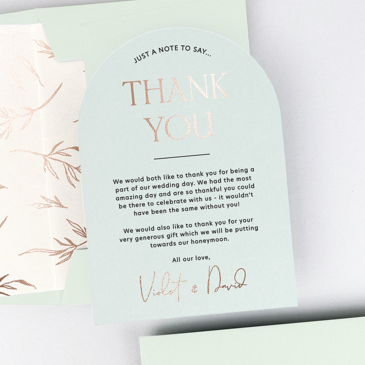 Violet Thank You Card