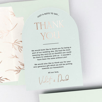 Violet Thank You Card