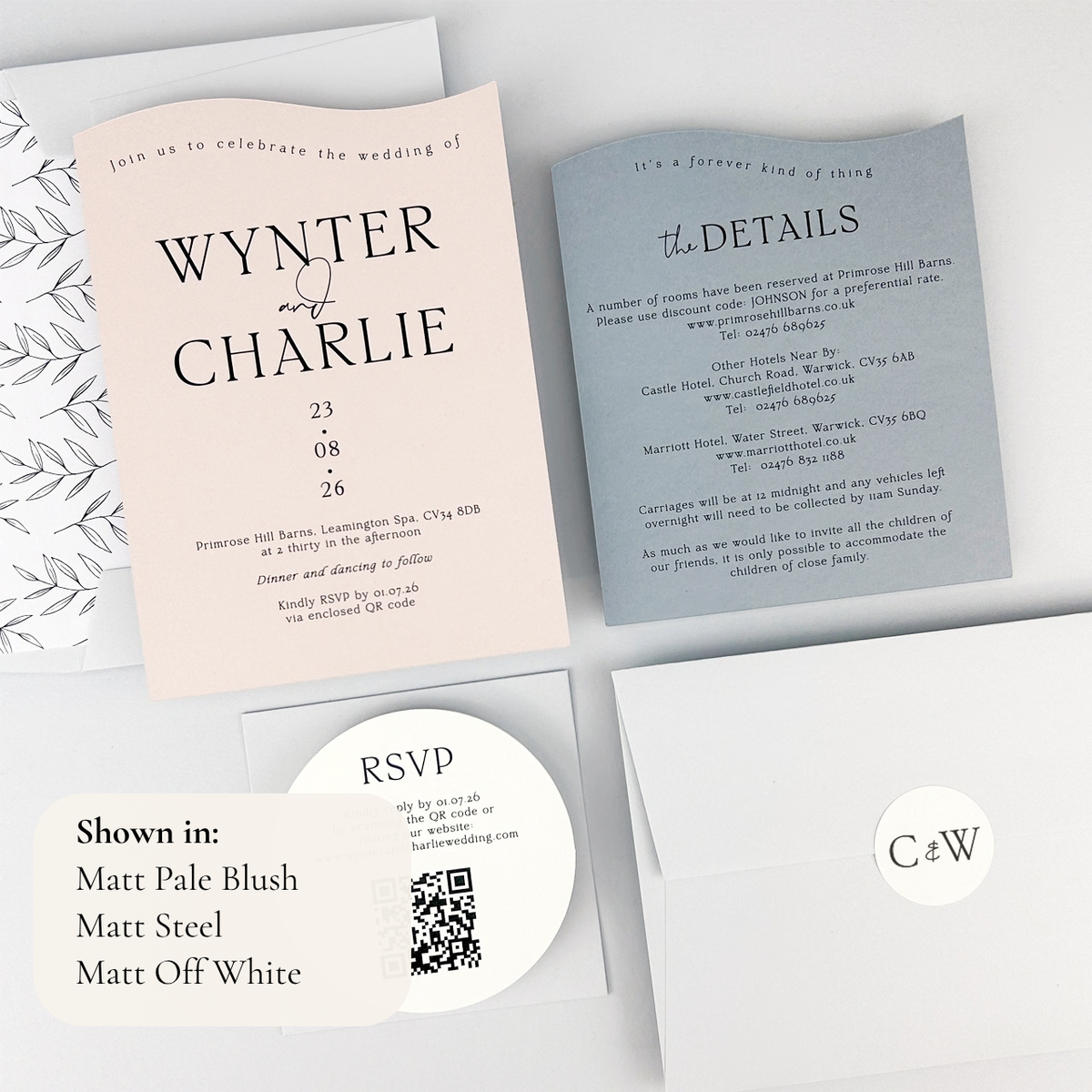 Wynter Wedding Invitation - Blues