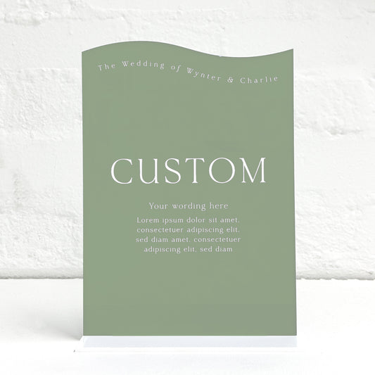 Wynter Matching Small Table Sign