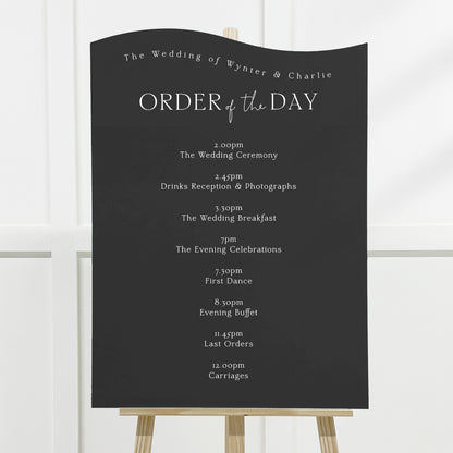Wynter Order of the Day Sign