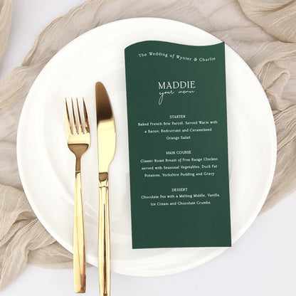 Wynter Personalised Guest Menu
