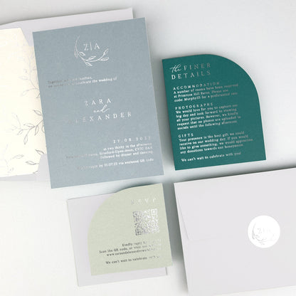 Zara Wedding Invitation - Blues