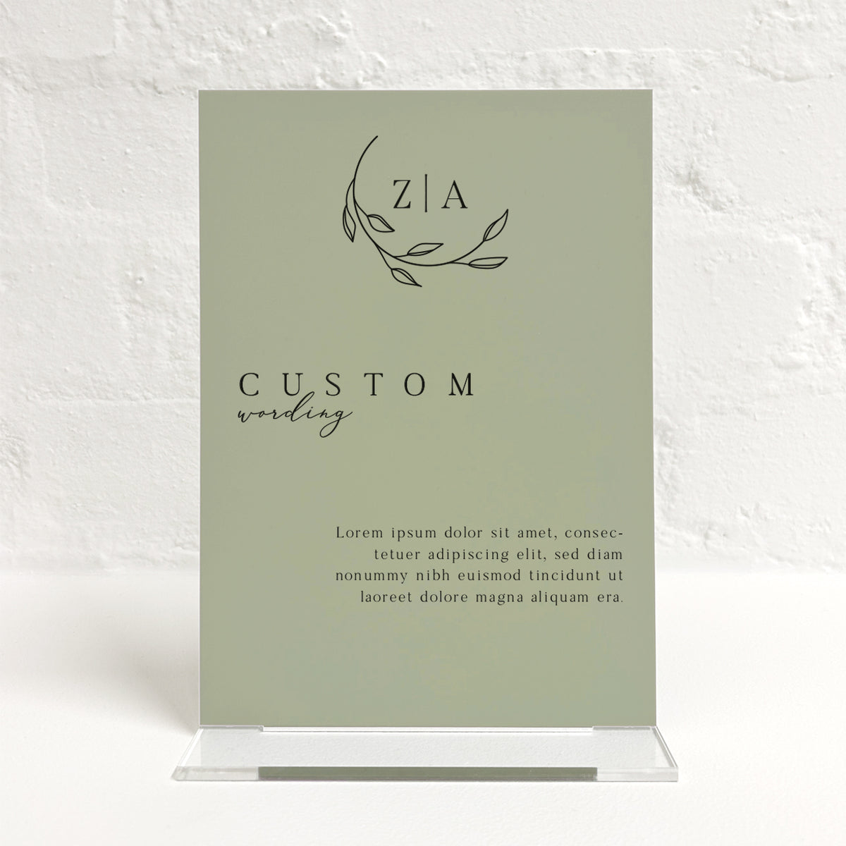Zara Matching Small Table Sign